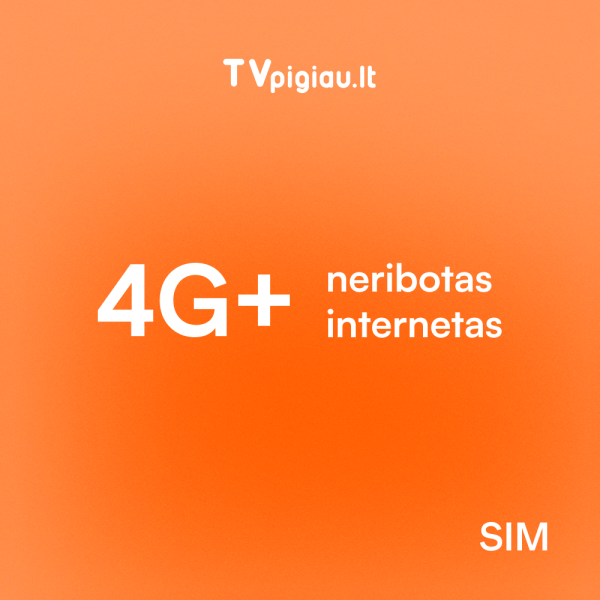 Neriboto Interneto SIM kortelė su 4G+ tinklu