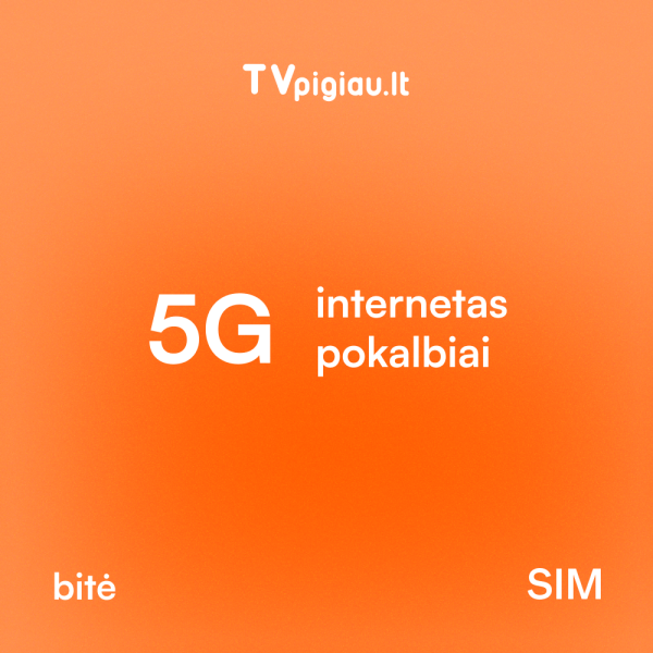 Neribotas 5G internetas ir pokalbiai su SIM Kortele - 20 GB duomenų EU/EEE ir laisvė bendrauti
