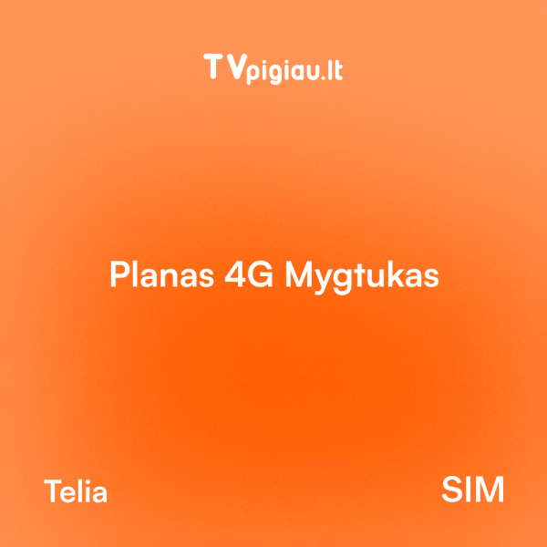 „4G Mygtukas" planas - pagrindinis mobiliojo ryšio planas su 250 MB duomenų