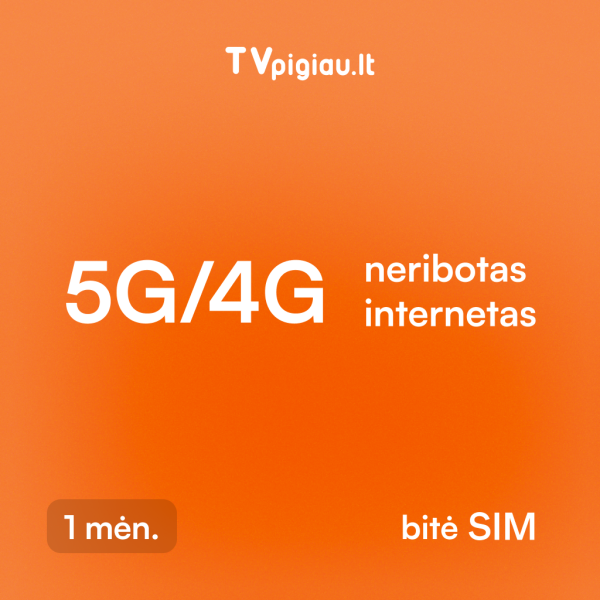 „Home 5G 100“ – 1 mėnesio mobilus internetas su neribotu 5G/4G ryšiu