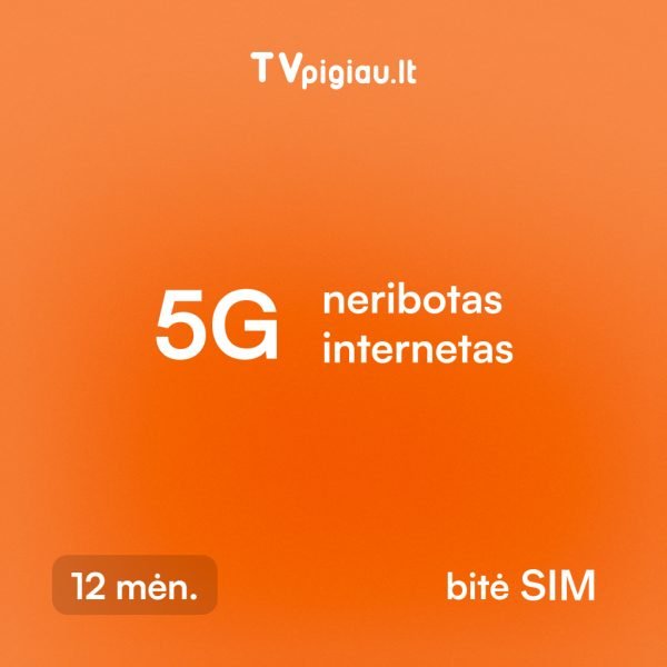 „Namai 5G mobilus internetas“ – 12 mėnesių mobilus internetas su 5G technologija