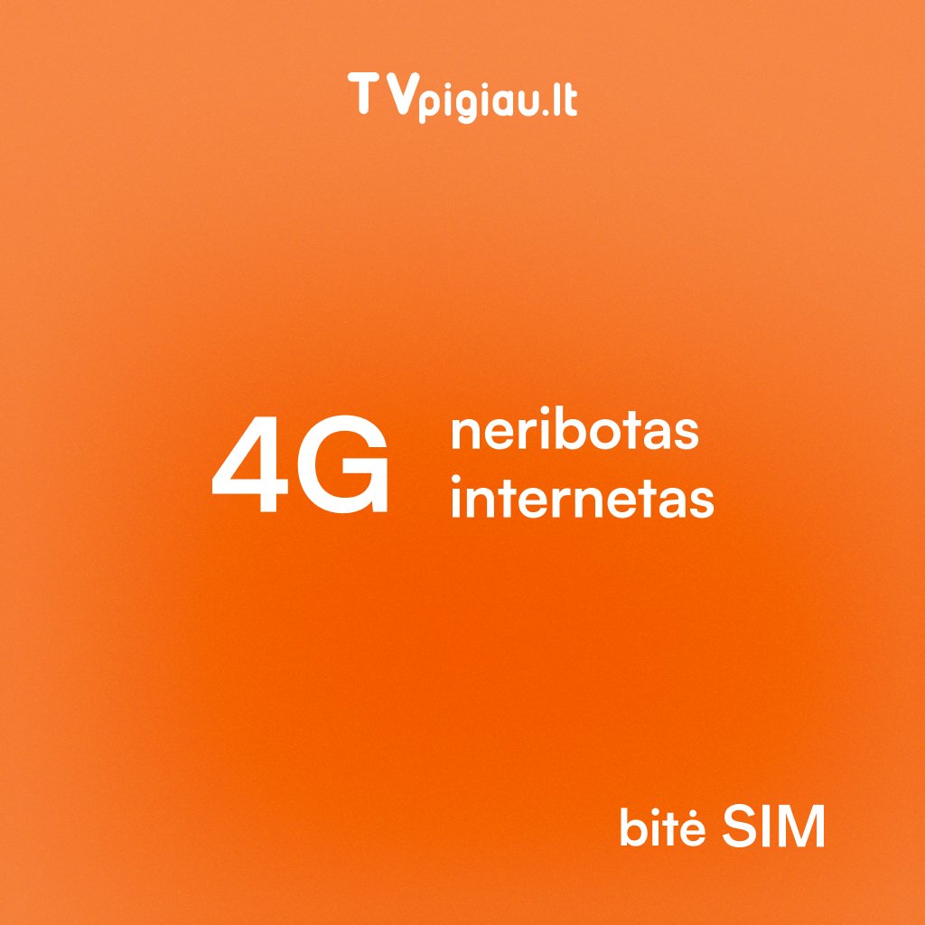 „Namai 4G mobilus internetas“ – Neribotas internetas namams (1–12 mėn.)